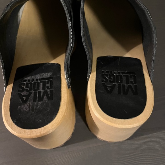MIA Elsa Leather And Wood Clogs NEW - Picture 4 of 9